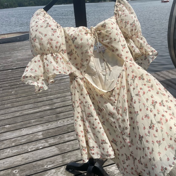 Sabo Skirt Romper cream floral flowey - Picture 3 of 10